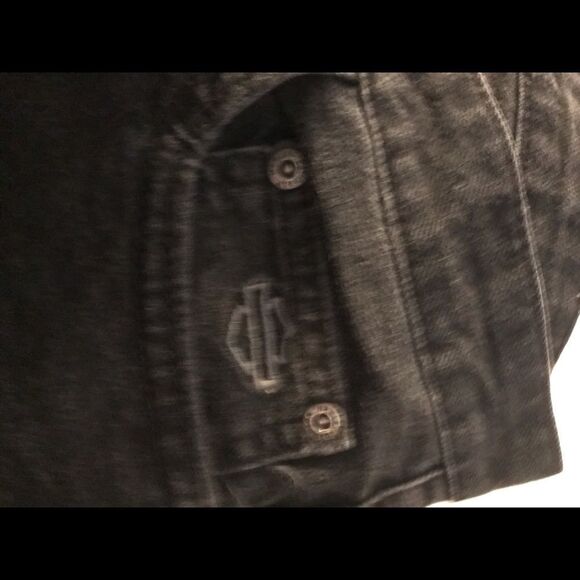 Harley Davidson black bootcut jeans - Picture 2 of 9
